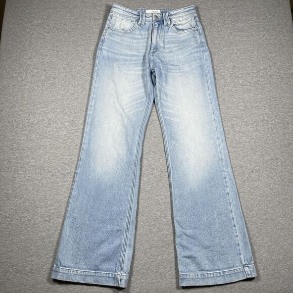KanCan Denim - KanCan Jeans Womens 5/26 Blue Flared Mid Rise Light Wash Denim Y2K